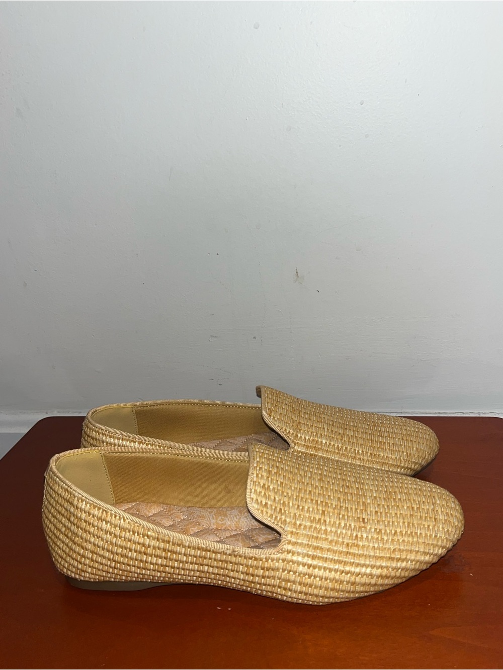 BIRDIES The Starling loafer in Tan Raffia NWOB